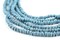The Bead Chest Sky Blue 4mm Glass Heishi Beads - 23" Strand of Indonesian Java Spacer Beads for Crafts & Jewelry Making